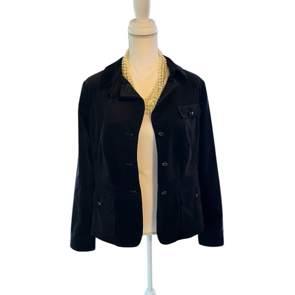 Talbots Classic Black Velvet Blazer